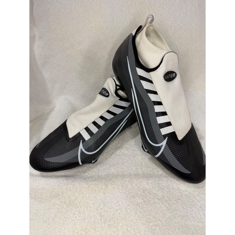 Nike Vapor Edge Pro 360 Football Cleats Mens Black White Grey Ghost Lace